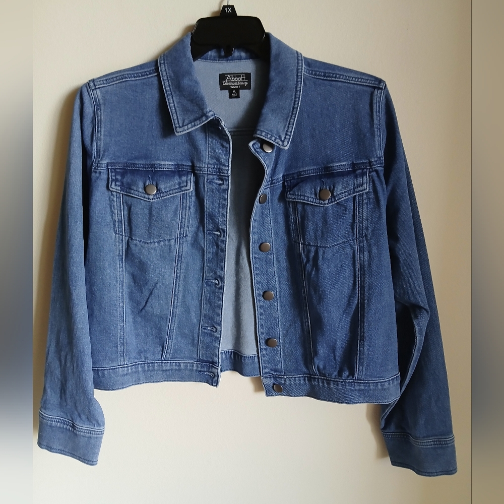 Abbott Elementary‎ Denim Jacket Teacher Edition LS Medium Wash XL NWT $74